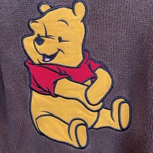 Disney Winnie The Pooh brown pullover sweater boys girls S vintage 1990’s